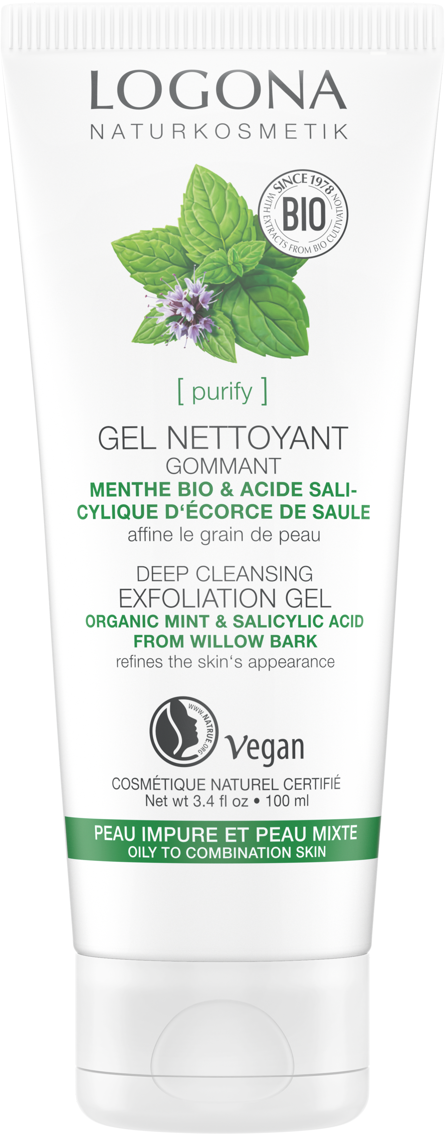 Dyptrensende Peelinggel Bio Mynte & Salisylsyre