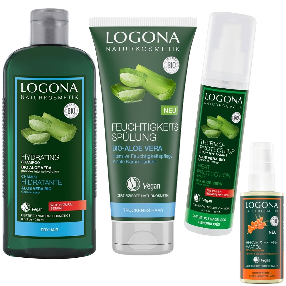 Hårpleiepakke Hydrerende Bio Aloe Vera - For Tørt Hår
