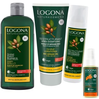 Hårpleiepakke Shine Bio Arganolje - For Glans